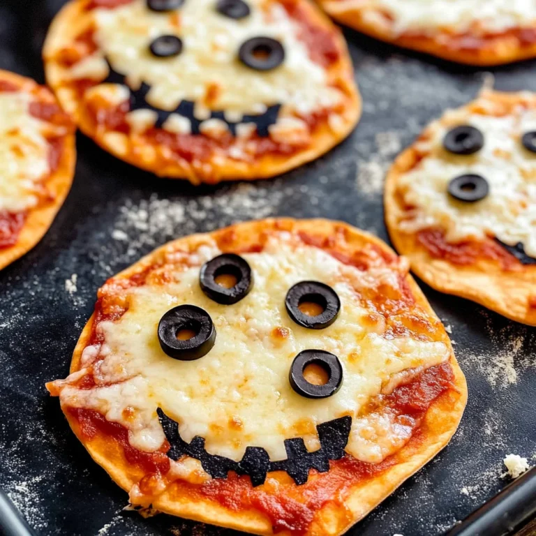 Easy Mini Halloween Pizzas