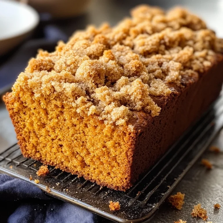 Easy Pumpkin Bread with Crumb Topping