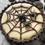 Halloween Chocolate Spiderweb Tart