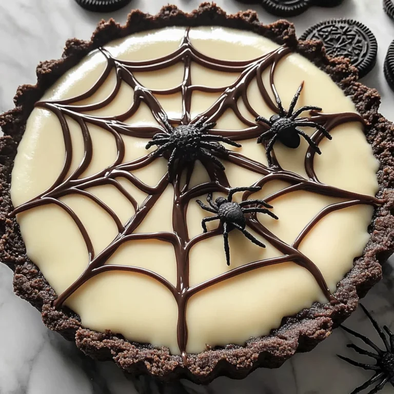 Halloween Chocolate Spiderweb Tart