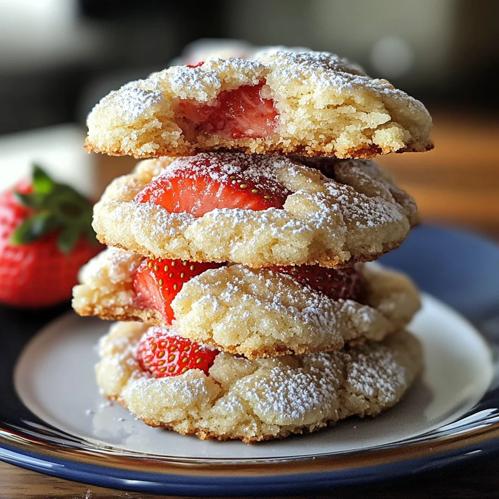 Soft Strawberry Shortcake Cookies