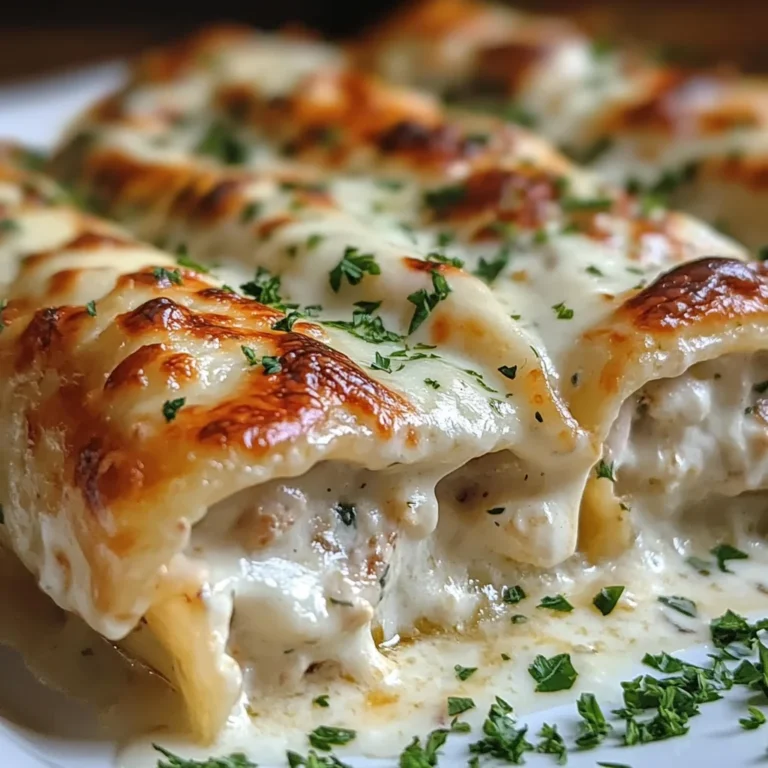 Chicken Alfredo Lasagna Rolls