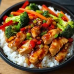 Chili Chicken & Mixed Veggie Rice Bowl
