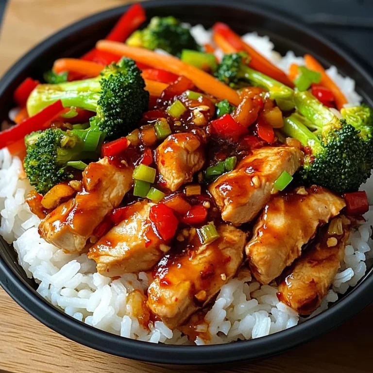 Chili Chicken & Mixed Veggie Rice Bowl