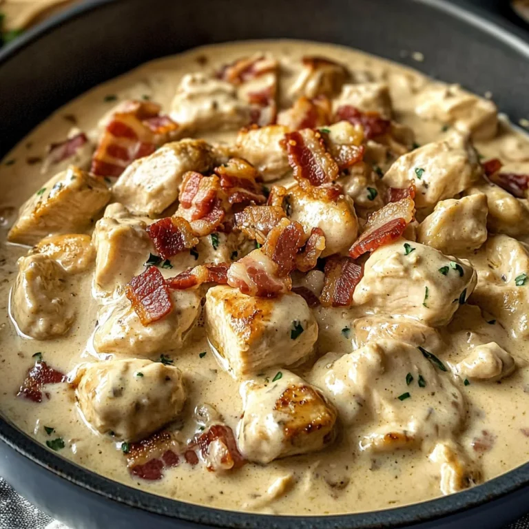 Creamy Chicken Bacon Stroganoff
