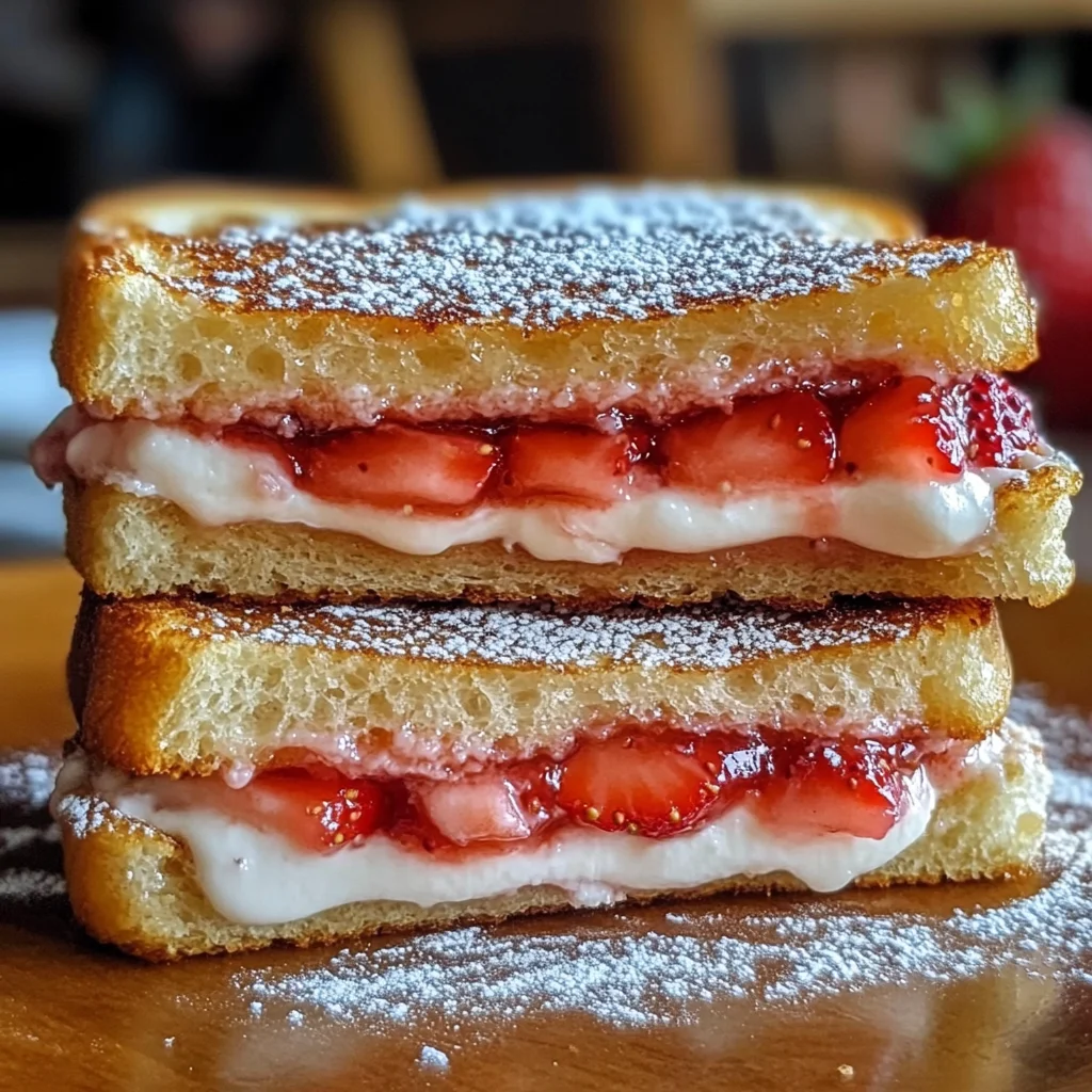 Fried Strawberry Cheesecake Sandwiches
