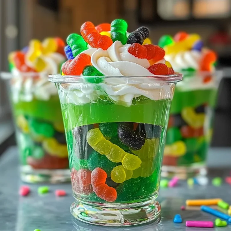 Gummy Worm Jello Cups Recipe