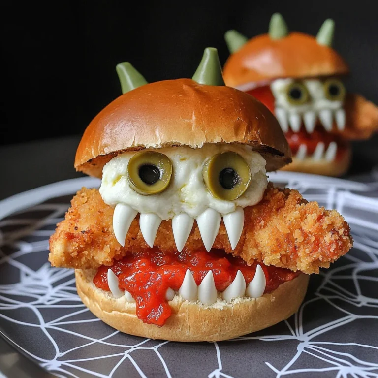 Halloween Chicken Parm Sliders