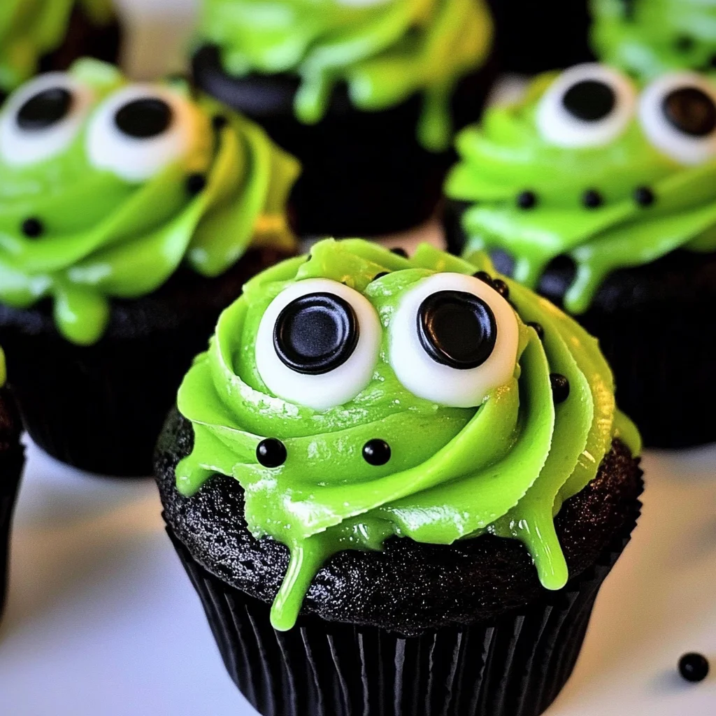 Halloween Slime Cupcakes