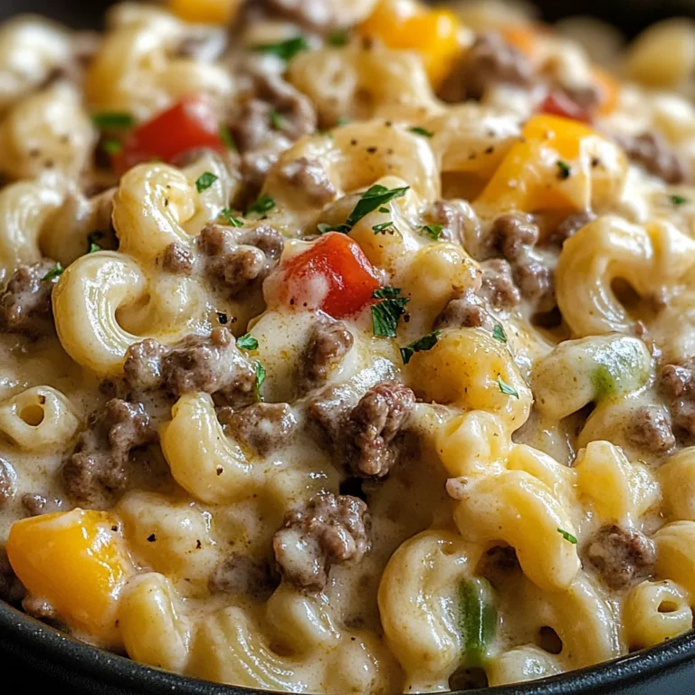 High-Protein Creamy Philly Cheesesteak Mac & Cheese