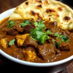 Indian-Style Beef Curry with Homemade Garlic Naan