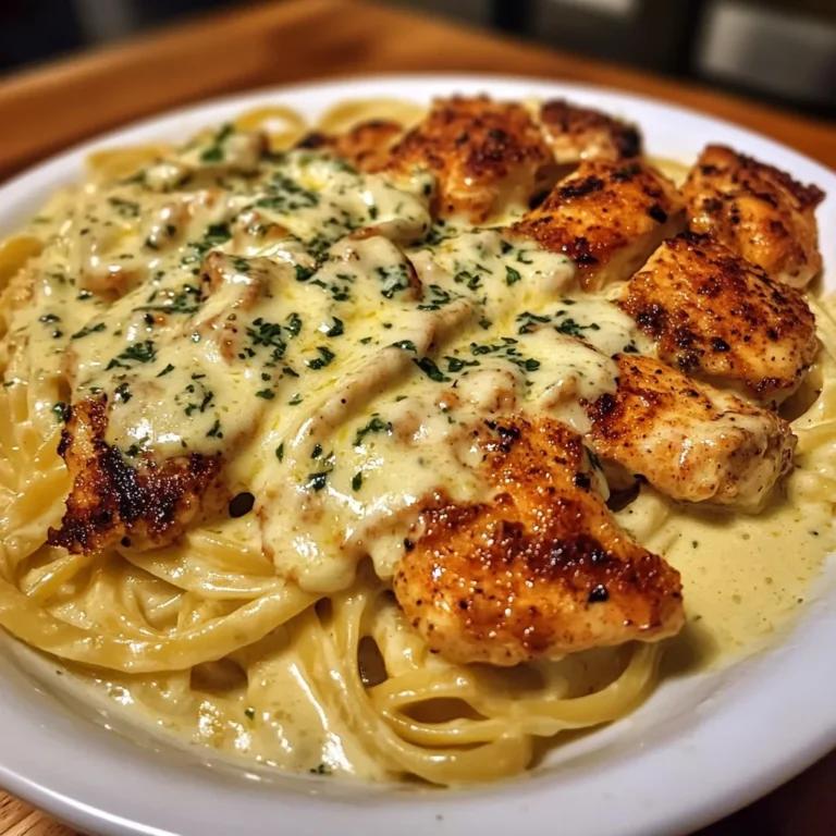 Mozzarella Alfredo Chicken Linguine with Parmesan Garlic