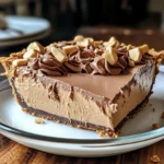 No-Bake Cream Cheese Peanut Butter Pie with Chocolate Whipped Cream