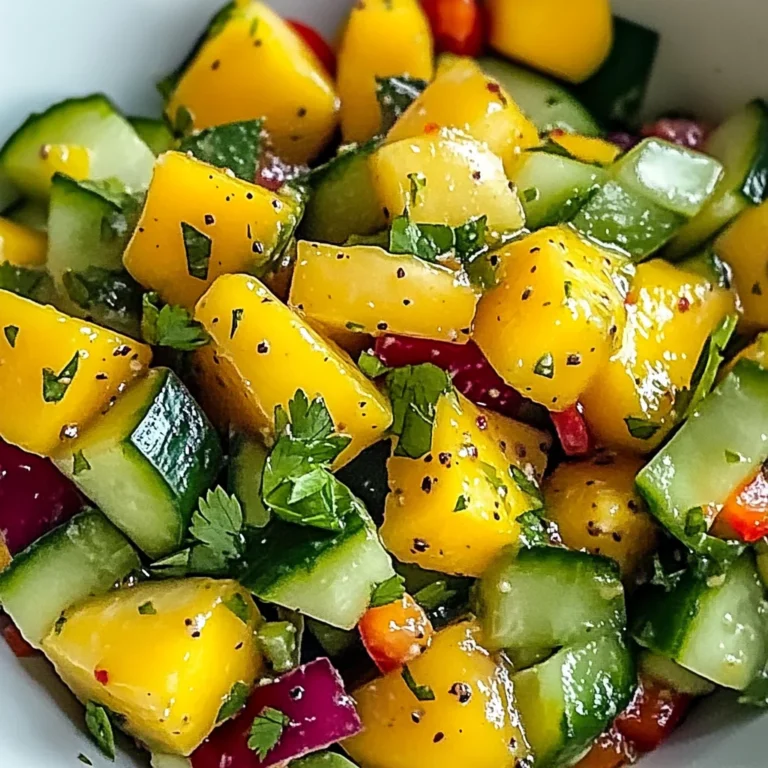 Refreshing Mango Cucumber Salad