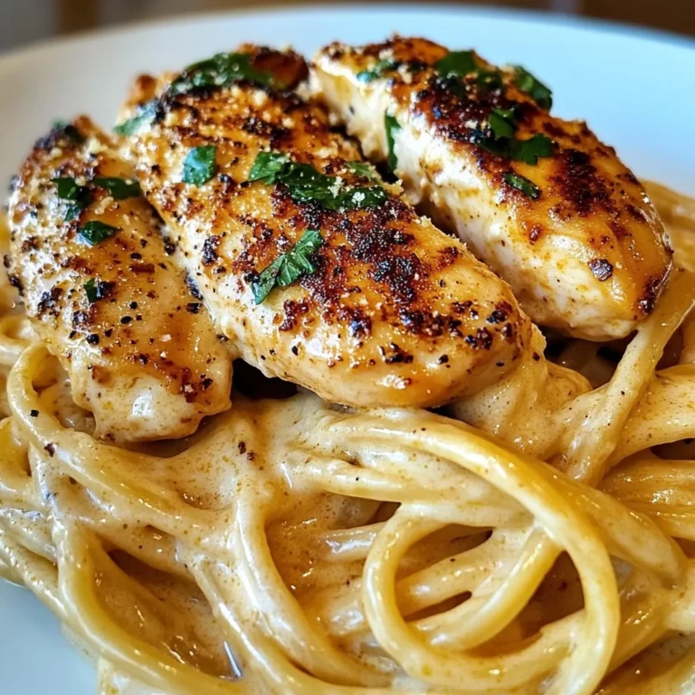 Savory Cajun Chicken over Creamy Parmesan Linguine