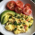 Scrambled Eggs with Avocado & Tomato