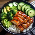 Teriyaki Chicken Rice Bowl with Fresh Veggies