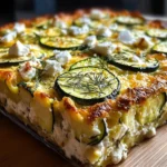 Zucchini Feta Cottage Cheese Bake