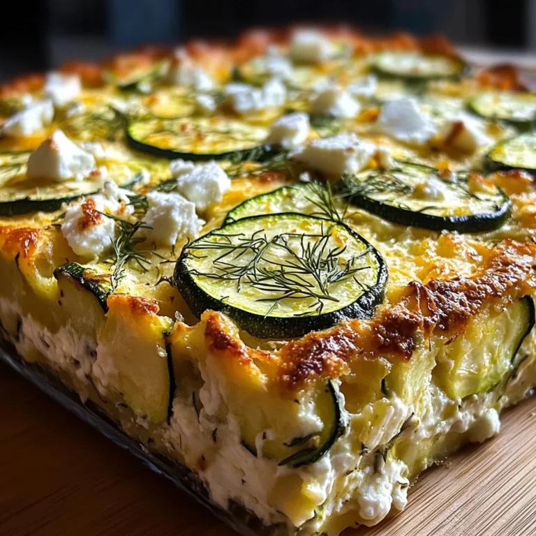 Zucchini Feta Cottage Cheese Bake