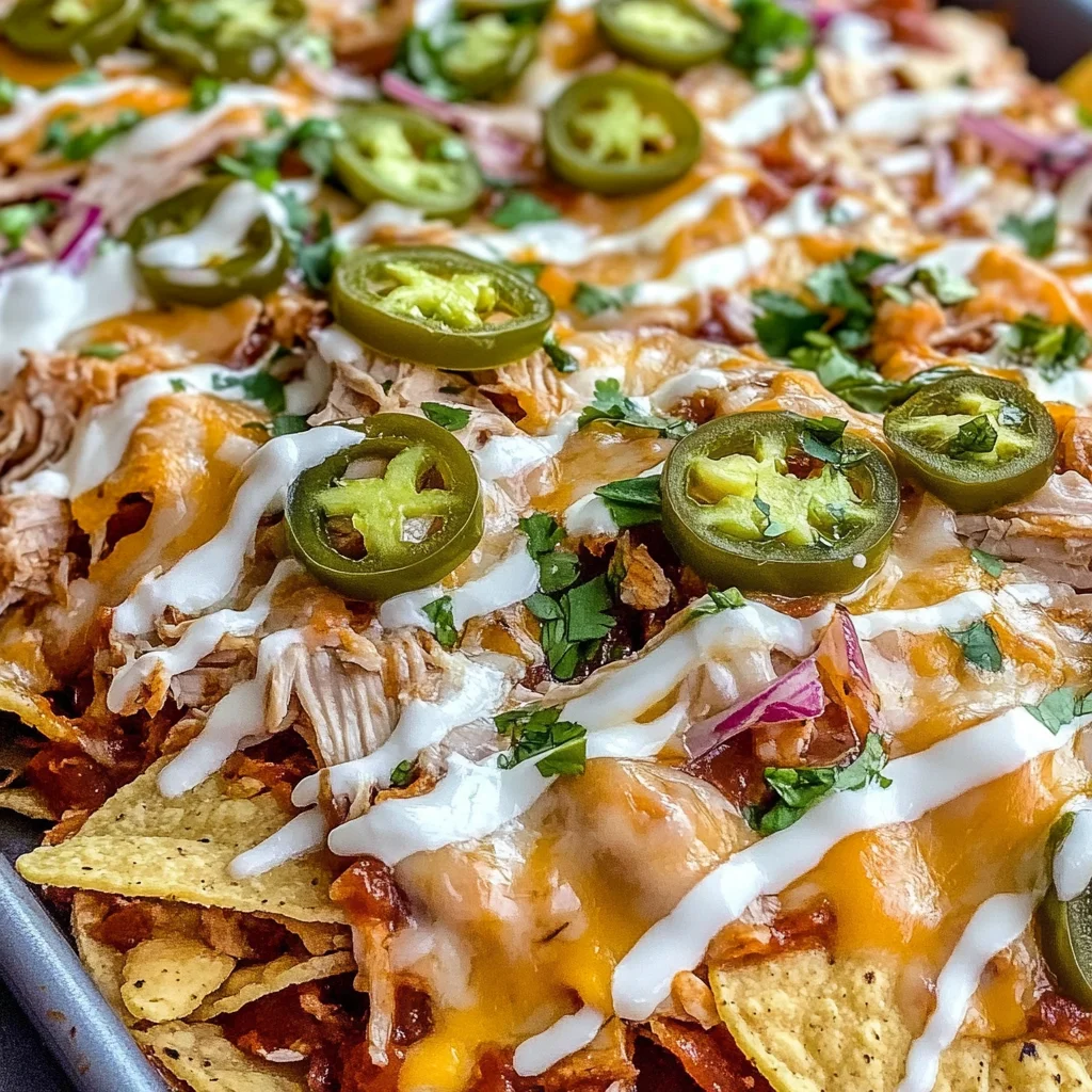 Easy Sheet Pan BBQ Chicken Nachos
