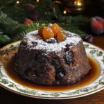 Traditional Plum Pudding with Brandy Butter Sauce