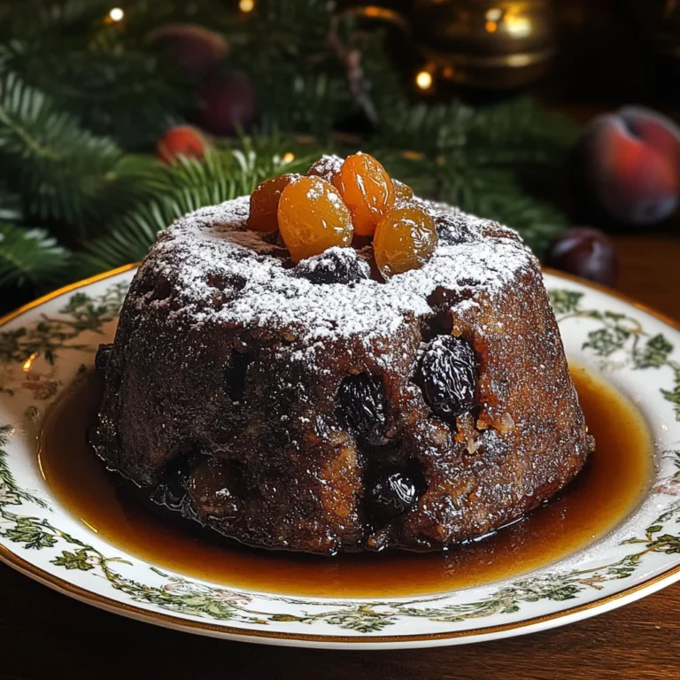 Traditional Plum Pudding with Brandy Butter Sauce