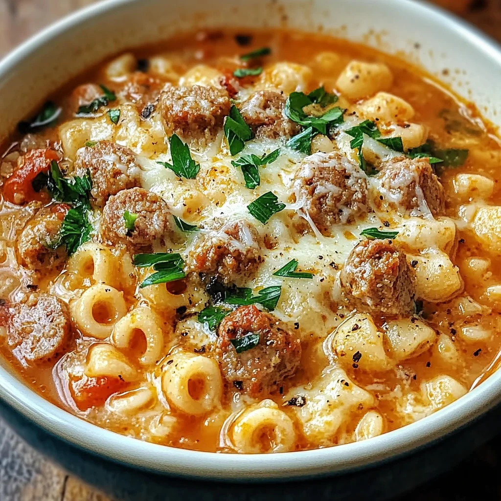 BEST Italian Sausage Ditalini Soup