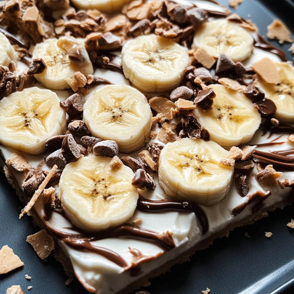 Banana & Nutella Frozen Yogurt Bark
