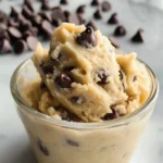 Chocolate chip edible cookie dough for one [3 variations]