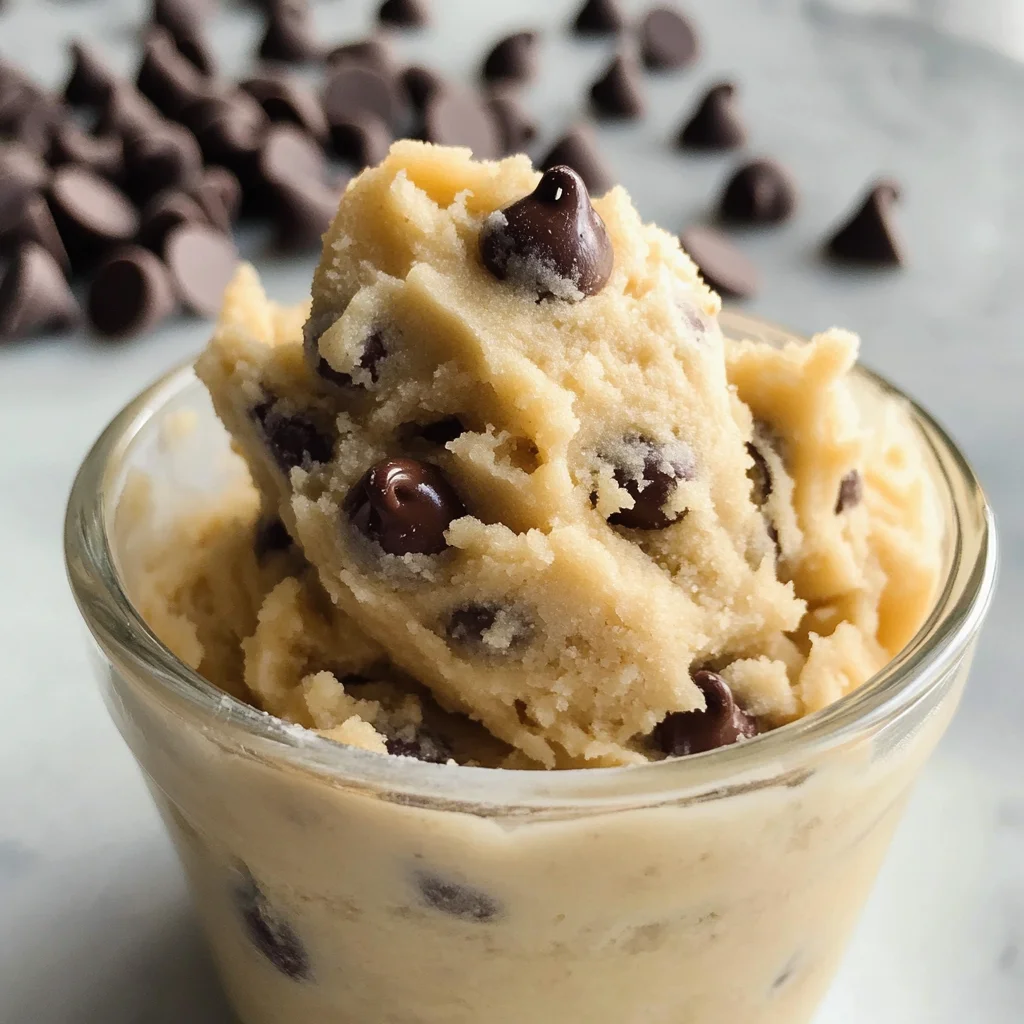Chocolate chip edible cookie dough for one [3 variations]