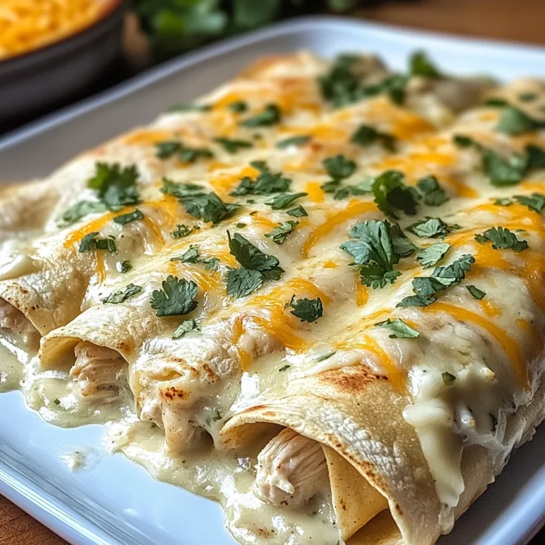 Creamy White Chicken Enchiladas