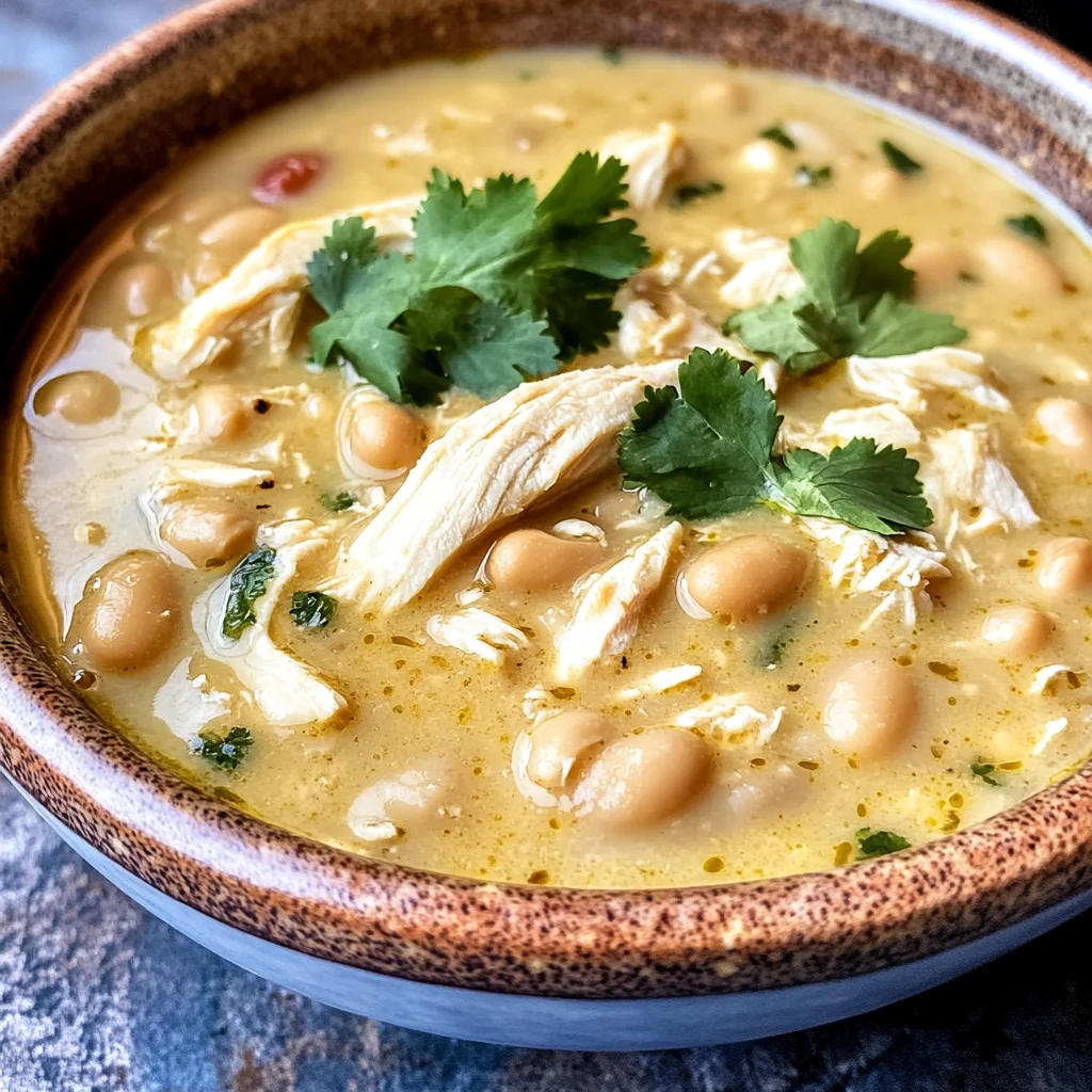 Crockpot Creamy White Chicken Chili