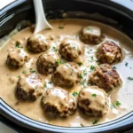Crockpot Swedish Meatballs with Creamy Gravy