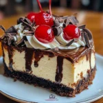 Hot Fudge Sundae Brownie Cheesecake