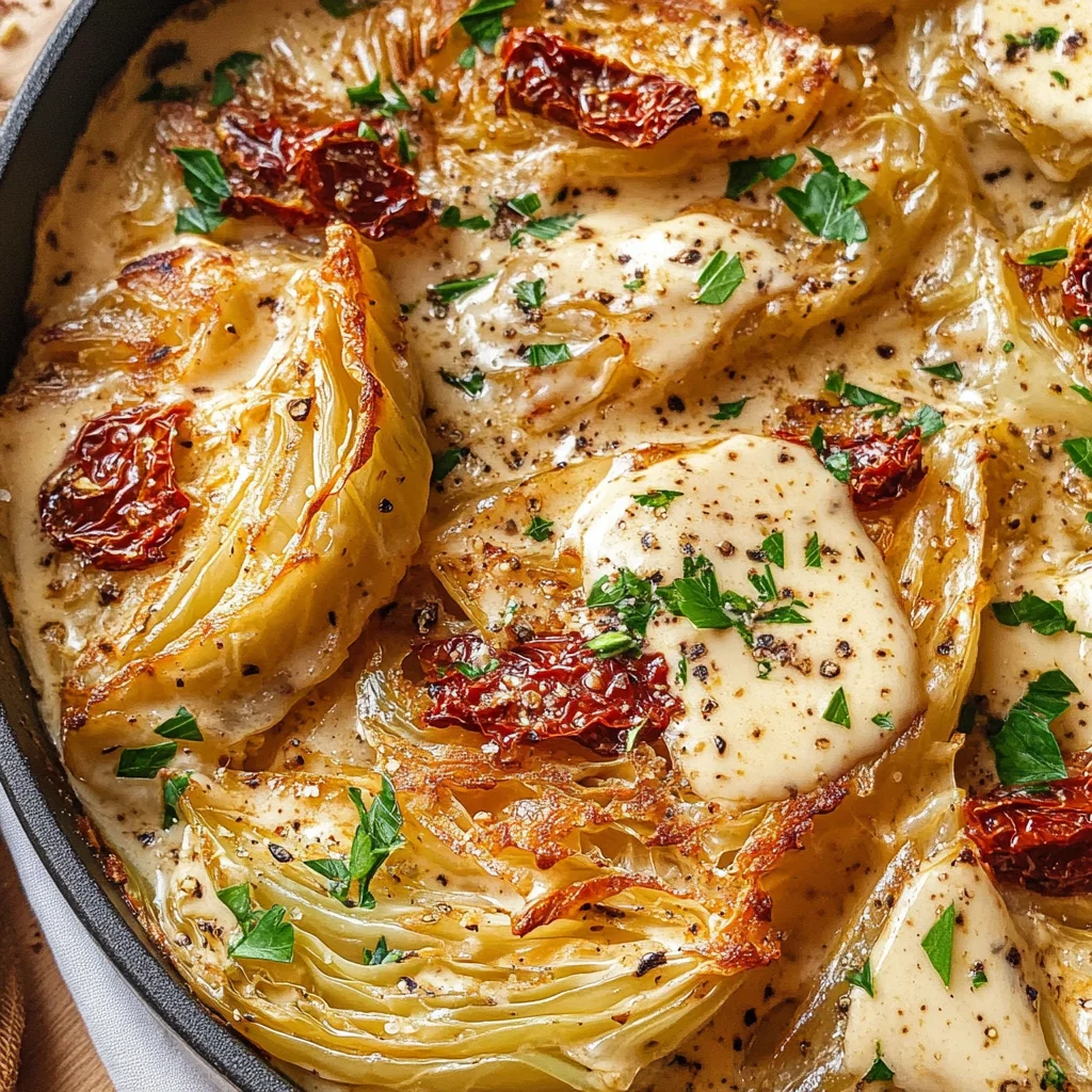Marry Me Melting Cabbage with Creamy Tuscan Sauce
