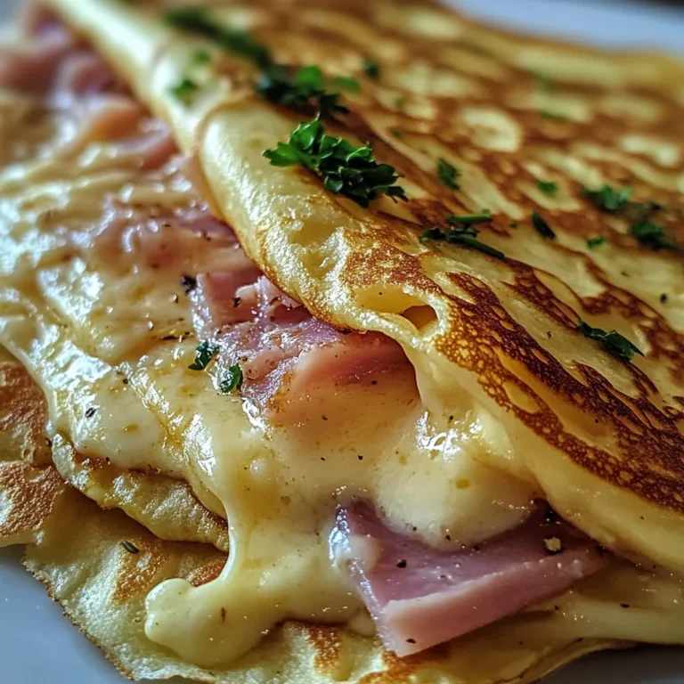 chicken ham Cheese French Crêpes