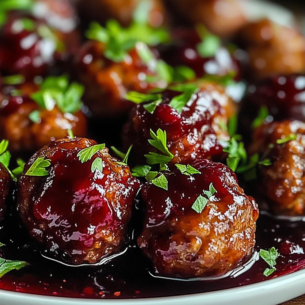 Cranberry Sauce Meatballs