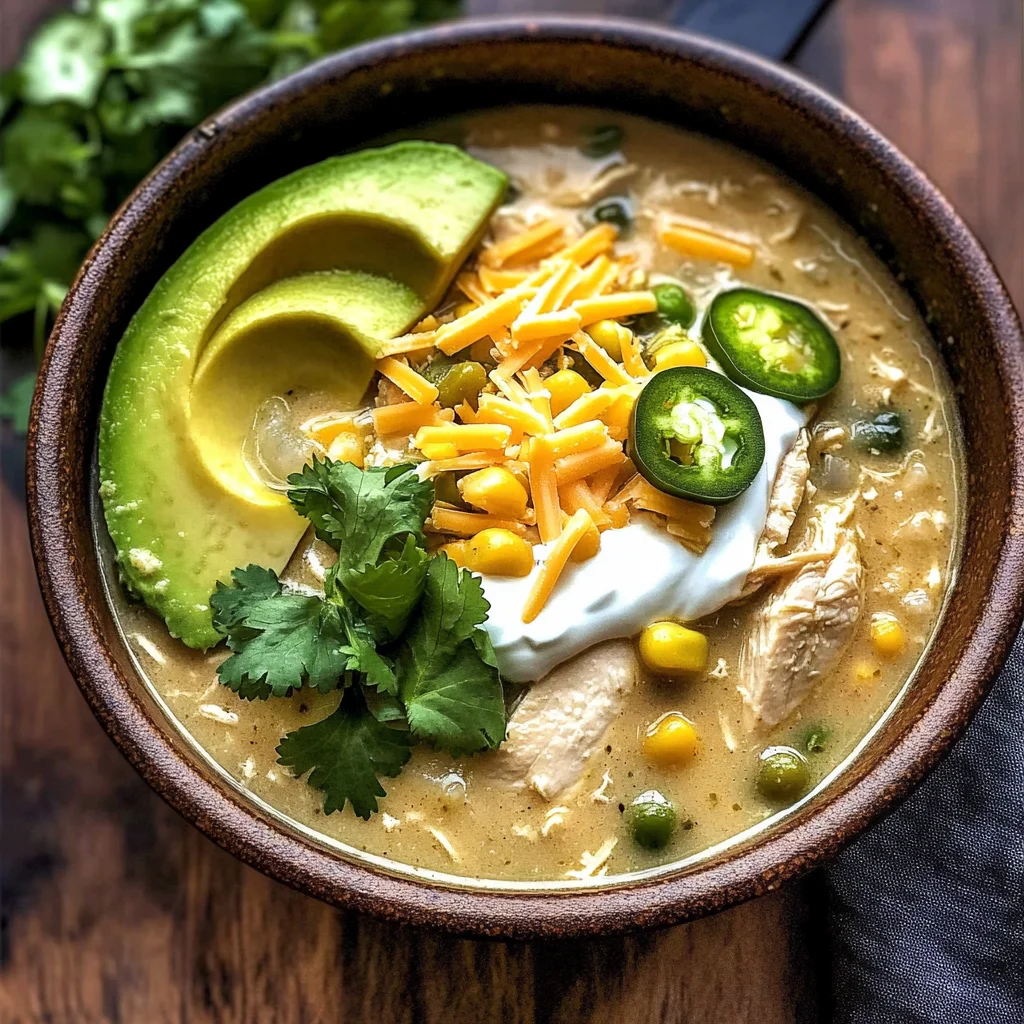 Flavorful Crockpot White Chicken Chili Soup