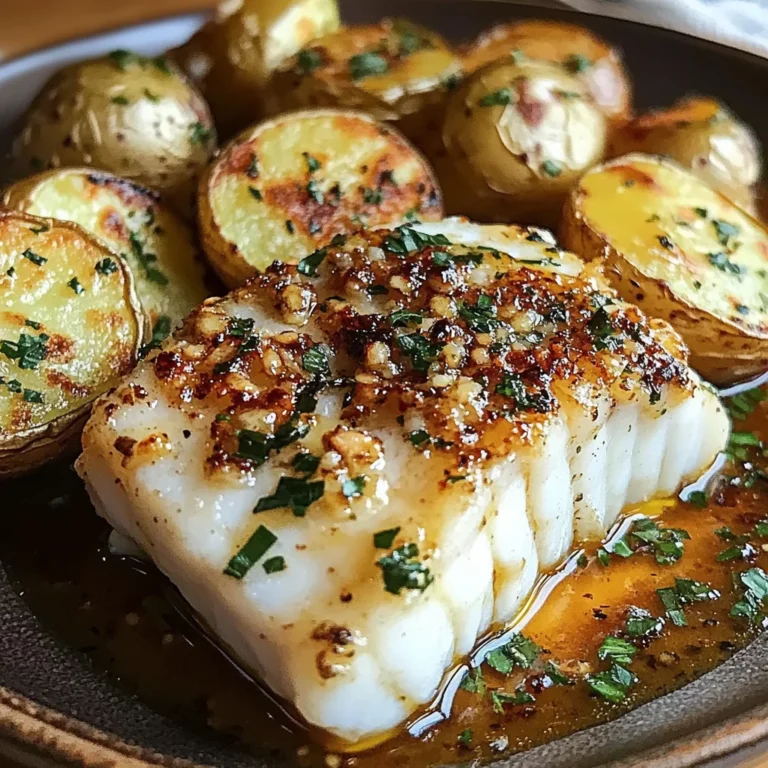 Garlic Butter Cod with Roasted Potatoes: A Culinary Delight