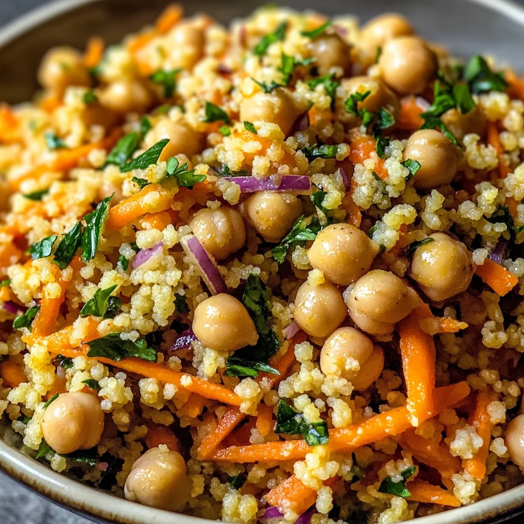 Moroccan-Spiced Chickpea and Carrot Couscous Salad