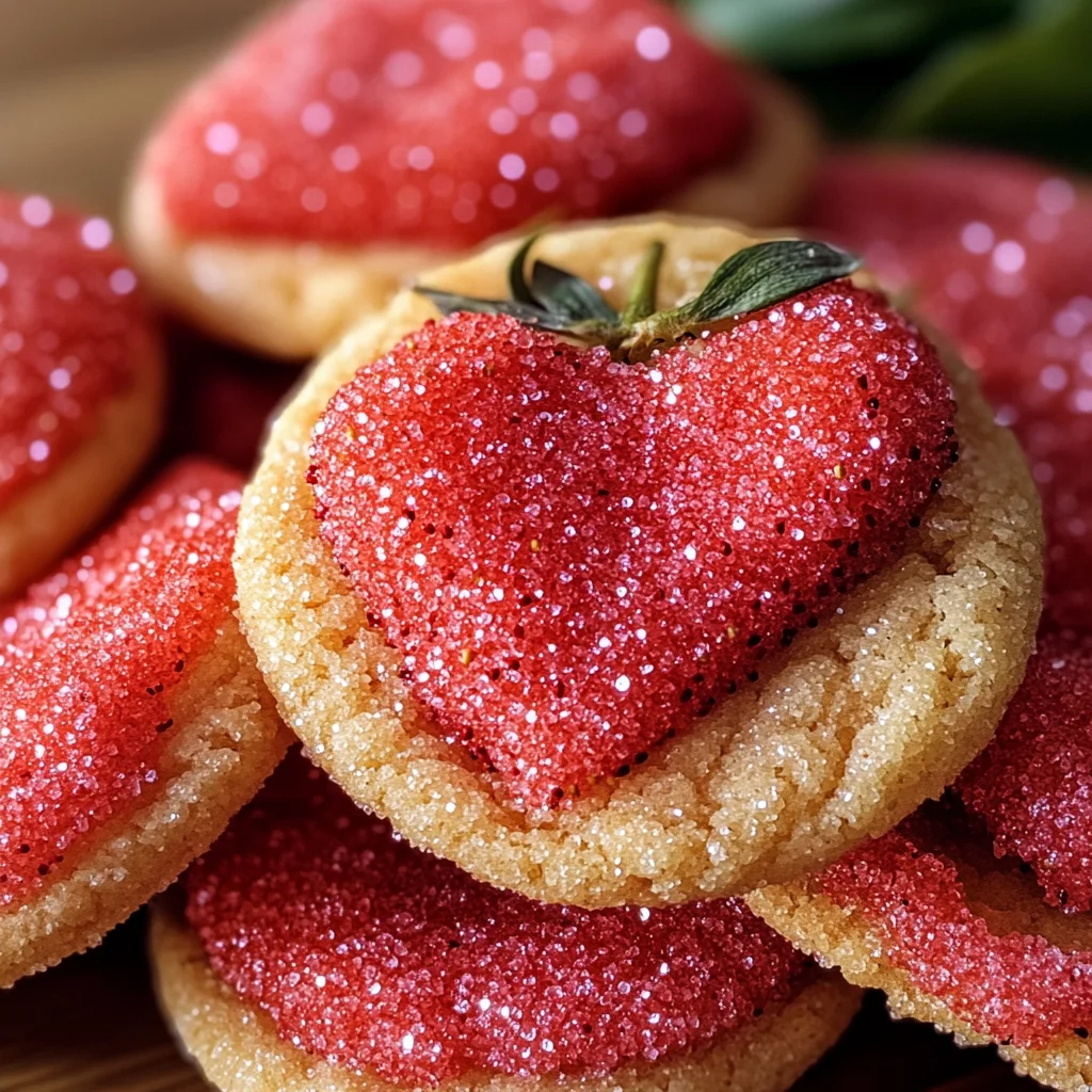 Strawberry Sugar Cookies with Sparkling Strawberry Sugar Recipe