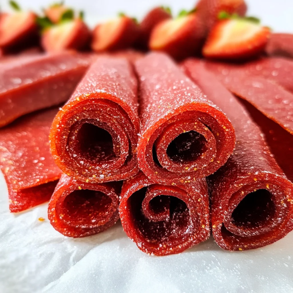 3-Ingredient Homemade Strawberry Fruit Roll-Ups