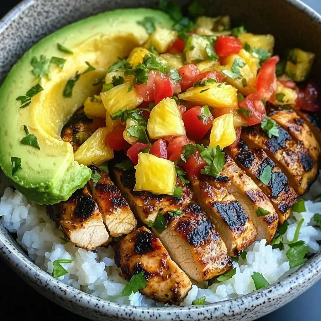 Chicken Bowl with Pineapple Salsa