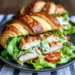 Chicken Caesar Salad Croissant Sandwich
