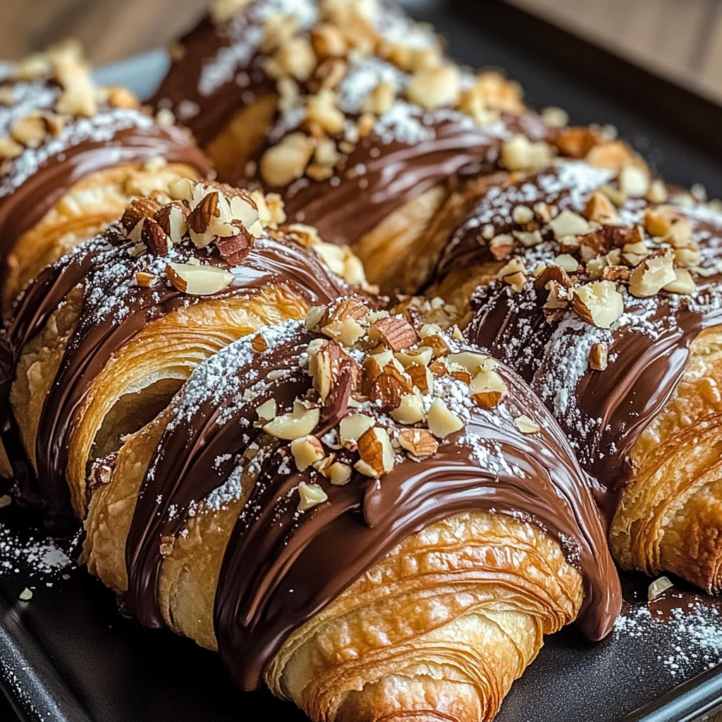 Chocolate Hazelnut Croissant Bake