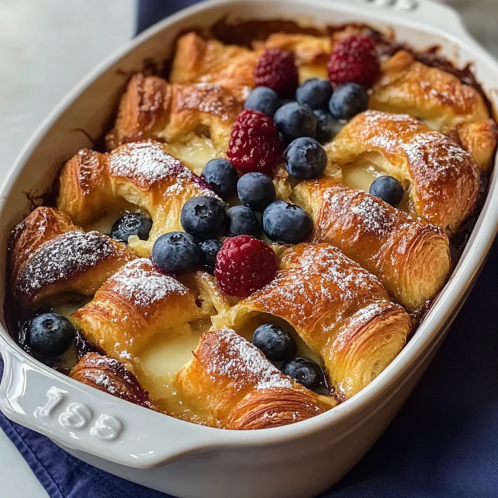 Delicious Croissant French Toast Casserole