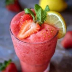 Frozen strawberry lemonade