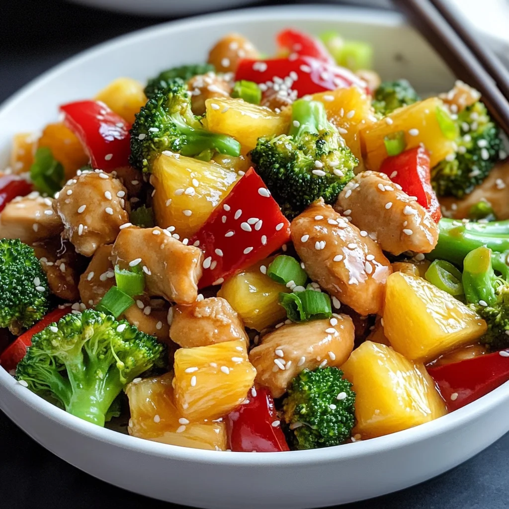 Healthy Pineapple Chicken Stir Fry Recipe