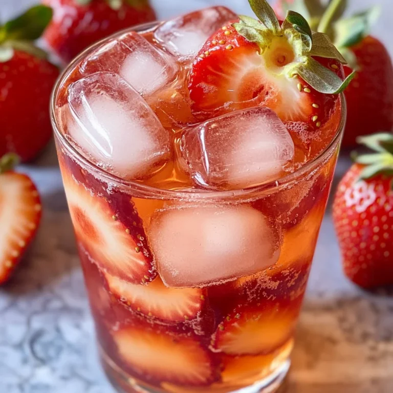 Homemade Strawberry Iced Tea