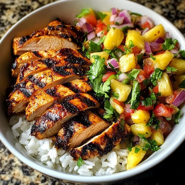Jerk Chicken Bowl with Pineapple Salsa